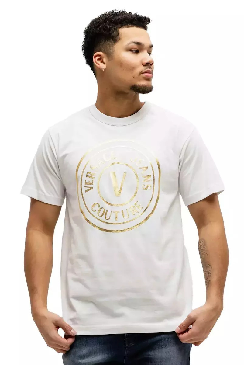 Tシャツ・カットソー VERSACE JEANS COUTURE Men T-shirt White 77GAHT01CJ00T G03 3.jpg