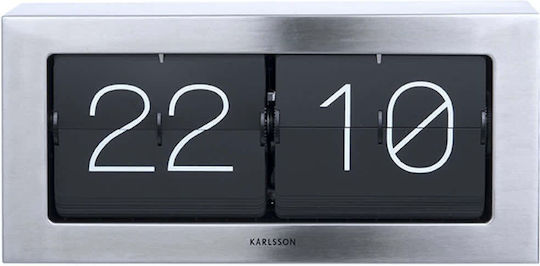 Karlsson Wanduhren Metallisch Grau 37x9cm