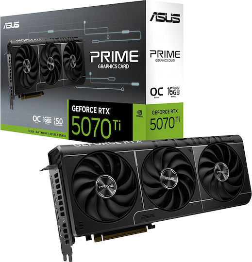 【新品】ASUS NVIDIA GeForce RTX 5070Ti Asus GeForce RTX 5070 Ti 16GB GDDR7 Prime OC Placă Grafică