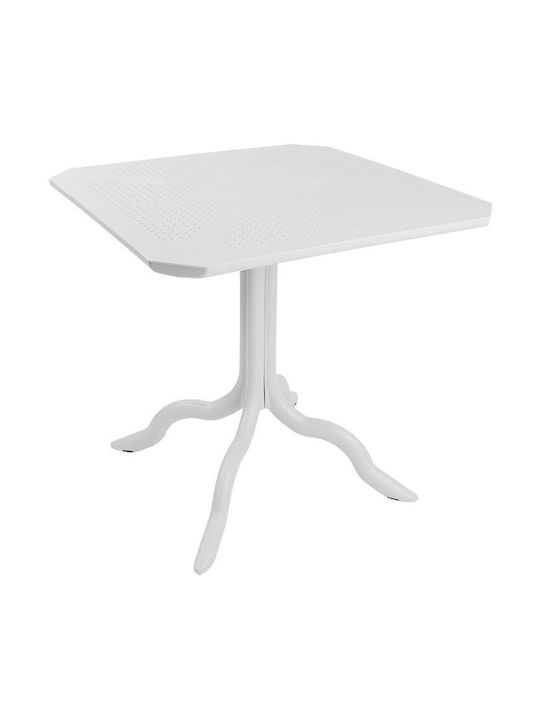 Icon Pătrat Masă Bar din Polipropilenă White Shade 80x80x74.5buc