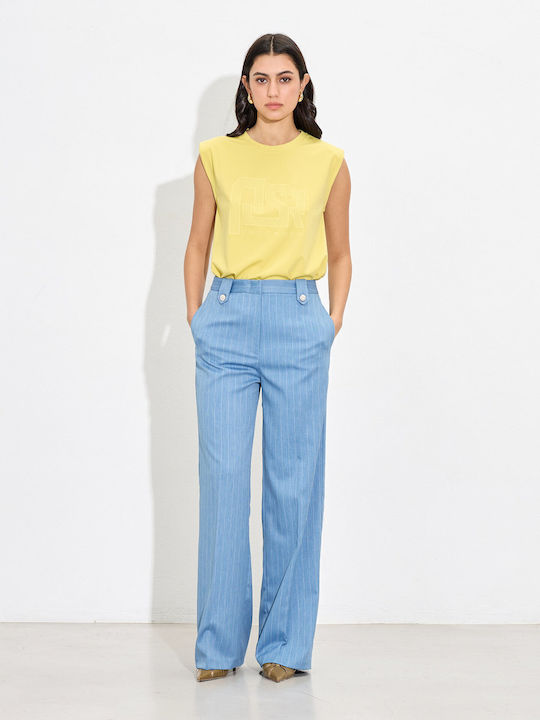 Passager Dama Tesatura Pantaloni Albastru deschis