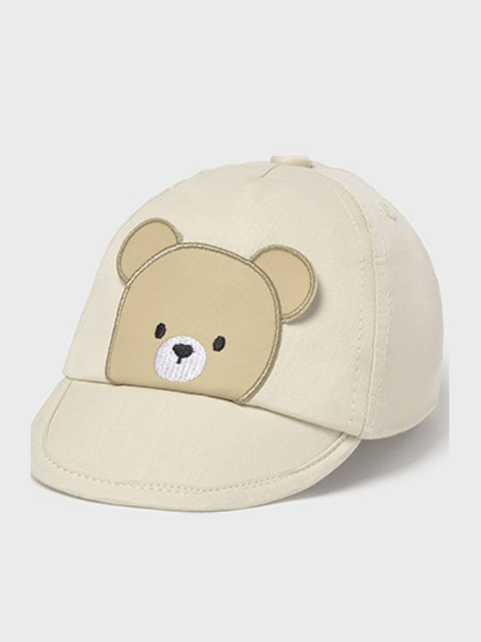 Mayoral Kids' Hat Jockey Fabric White
