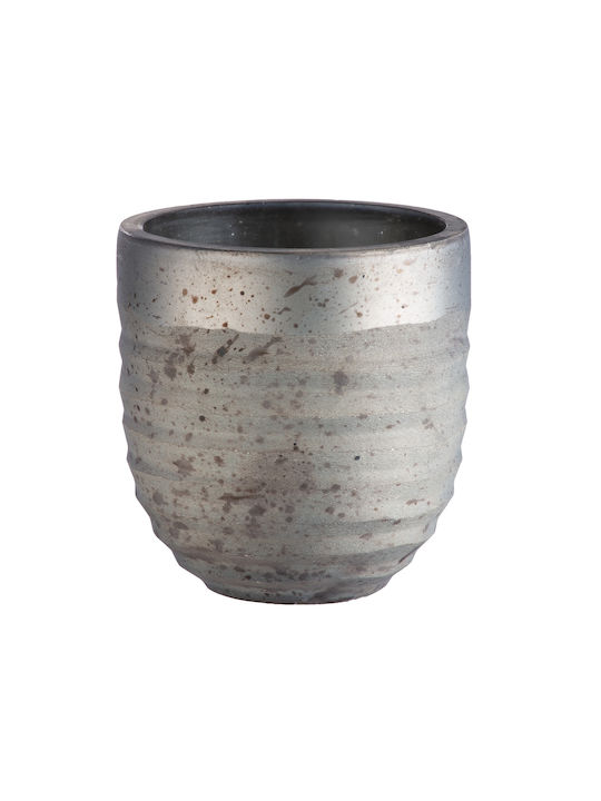 ArteLibre Champs Candle Holder Glass in Gray Color 8x8x8cm 1pcs