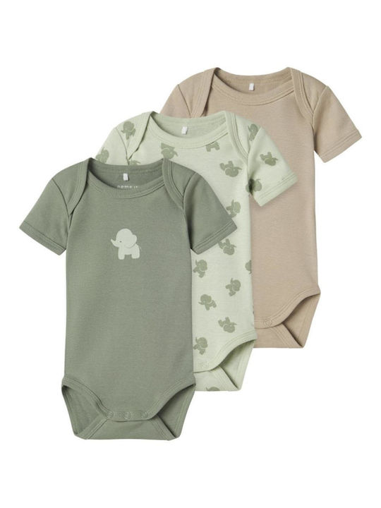 Name It Mâneca scurta Khaki 3buc