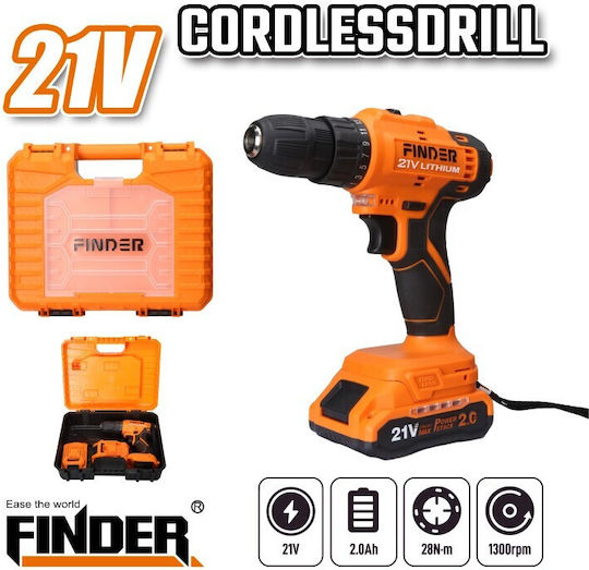 Finder Mașină de găurit Baterie 21V 2x1.5Ah 198325