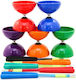 Juggle Dream Big Top Bearing Diabolo Superglass Hand Sticks Orange
