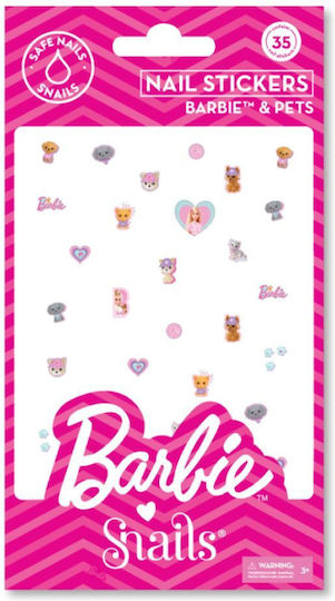 Snails Barbie Nail Stickers Μαγικά Αυτοκόλλητα Νυχιών Barbie & Pets 35τεμ