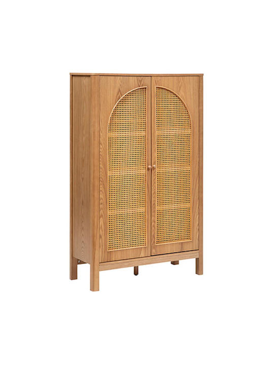 Δίφυλλη Ντουλάπα Φυσικό 92.5x40x150.5cm