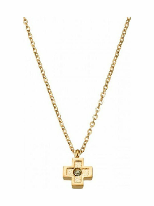 Art Collection Gold Plated Steel Cross