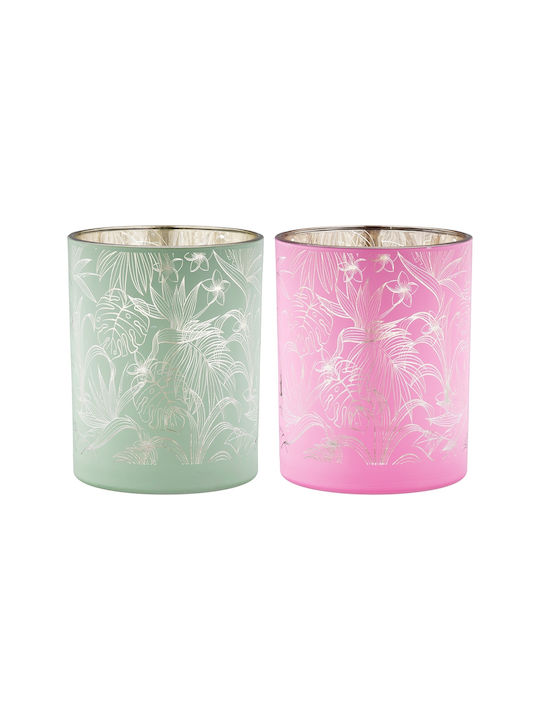 ArteLibre Tropic Set Kerzenhalter Glas