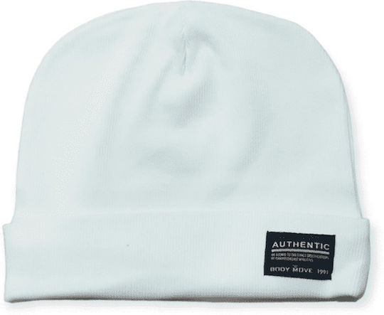 Beanie Unisex Σκούφος Πλεκτός σε Λευκό χρώμα