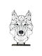 Decorative Tabletop Wolf 522pir1104 20x30cm Black Aberto Design Metal
