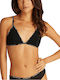 Tommy Hilfiger Repeat Logo Unpadded Triangle Bra Black