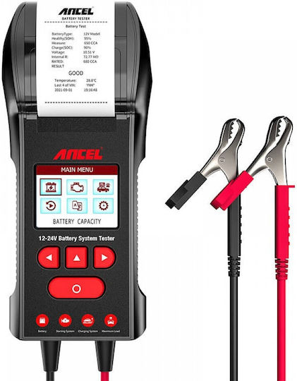 Ancel BST600 Ψηφιακό Battery Tester με Κροκοδειλάκια