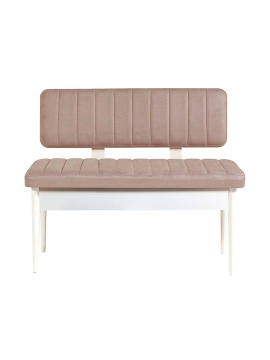 Vina Two-Seater Couch Sand White 110x40x85 cm