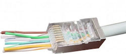 Pyramid Connector Shielded RJ45 FTP Cat6 Passthrough Cat6FTP