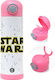 Koupakoupa Star Wars Sticlă Pentru Copii Star Wars Din Oțel Inoxidabil Cu Pai Roz 500ml