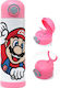 Koupakoupa Super Mario Win Sticlă Pentru Copii Super Mario Din Oțel Inoxidabil Cu Pai Roz 500ml