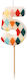 Number 5 Candle with Multicolored Rhombuses