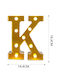Tpster Dekorative Lampe Brief Gold