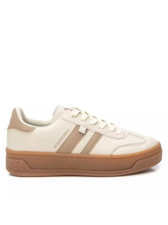 Xti Vegan Damen Flatforms Sneakers Beige
