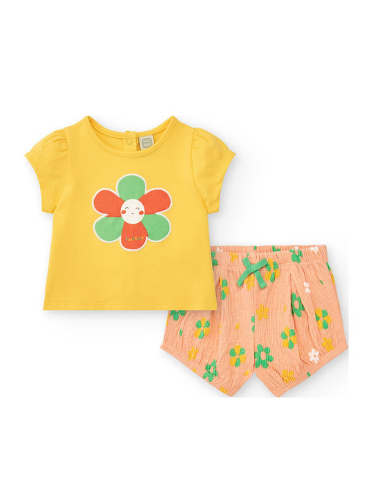 Kids' Set with Shorts Summer 2pcs Yellow