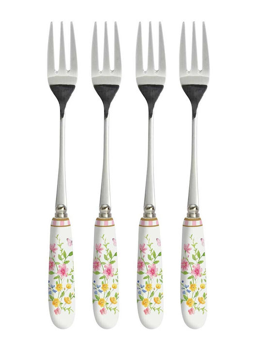 Set of Forks Fruit/Dessert Silver 14cm 4pcs