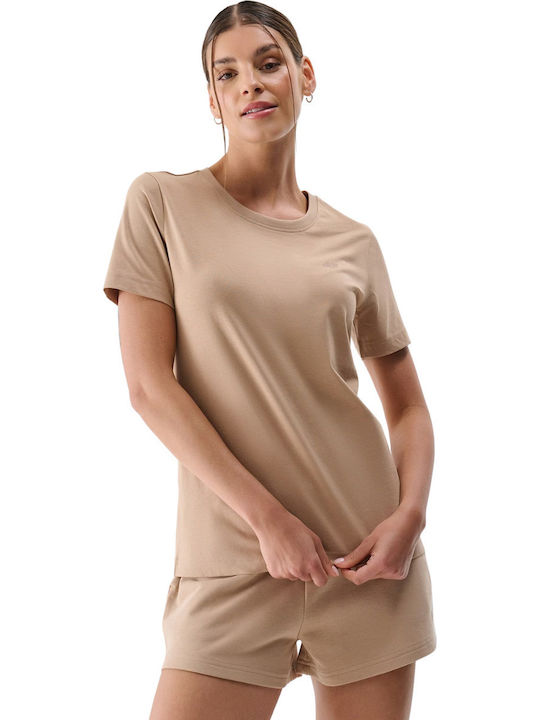 4F Γυναικείο T-shirt Beige