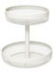 Atmosphera Fruit Bowl Metallic 2 Levels White 30x30x31cm