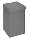 5Five Fabric Laundry Basket 74lt with Cap 37x36.5x60cm Gray