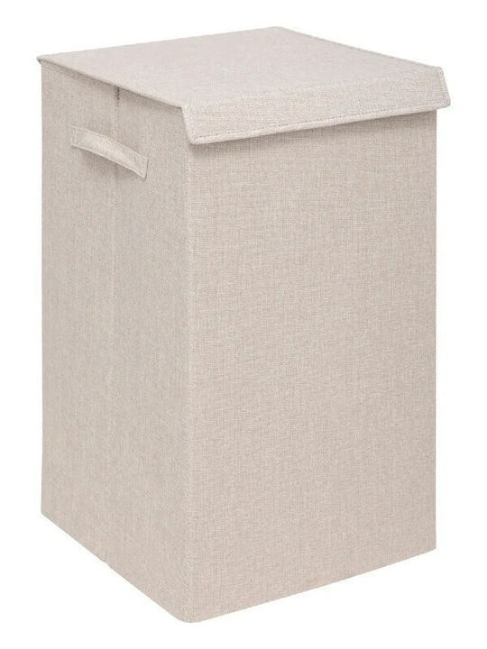 5Five Fabric Laundry Basket 74lt with Cap 37x36.5x60cm White