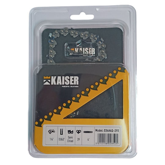Kettensägekette Halbmeißel 1/4" 1,1mm 29 Treibglieder Kaiser