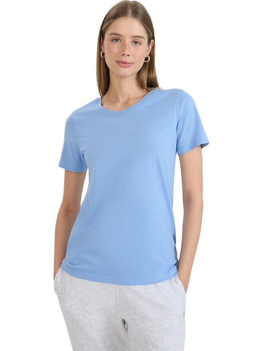 4F Γυναικείο Αθλητικό T-shirt Denim