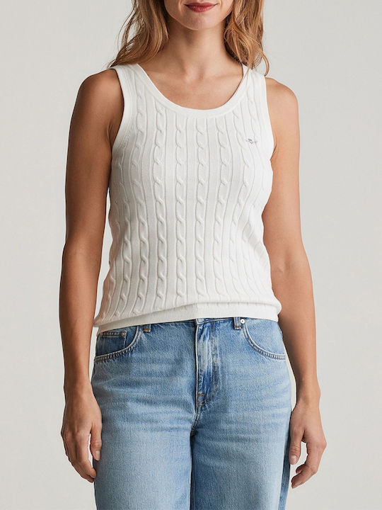 Gant Damen Ärmellos Pullover Baumwolle White 4800107-113 Skroutz