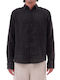 Μακρυμάνικo Λινό Πουκάμισο Washed Black