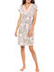 Pink Label Sommer Damen Nachthemd Grey