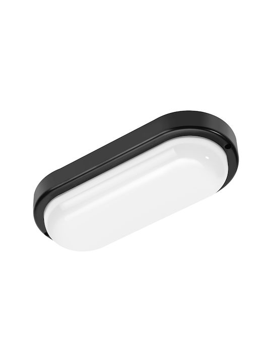 Eko Light Осветително Тяло за Външен Таван с Вградено LED в Черен Цвят EK1083