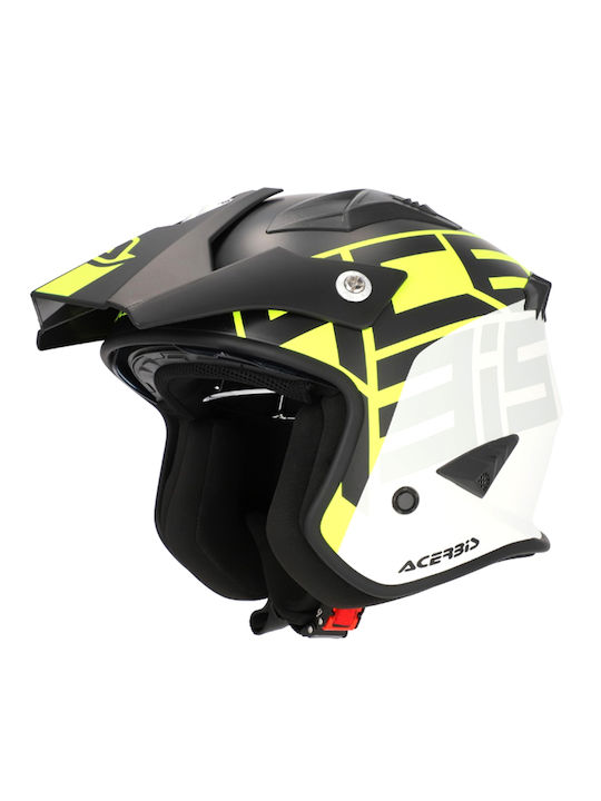 Acerbis Aria Black/Fluo Motorcycle Helmet Jet E...