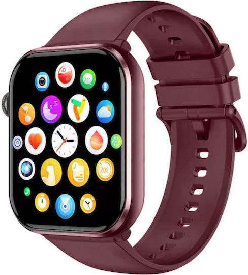 BlackView R60 Aluminium 47mm Smartwatch με Παλμογράφο (Wine Red)