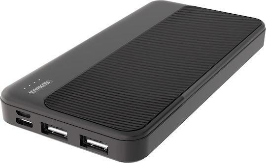 Diva PB-104B Power Bank 10000mAh with 2 USB-A Ports and USB-C Port Black