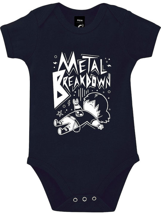 kirikoko Metal Breakdown, Metal Music Short-Sleeved French Navy