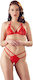 Sexy Zweiteiliges Set Elastische Spitze Rot