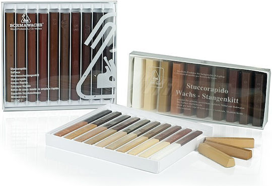 Borma Wachs 1044kl Quickfiller Μαλακό Κερί Stick Αποκατάσταση Ζημιών Άλλων Μικρών Γρατζουνιών 7.5cm 15gr Νο44 Δρυς Ρουστίκ 4