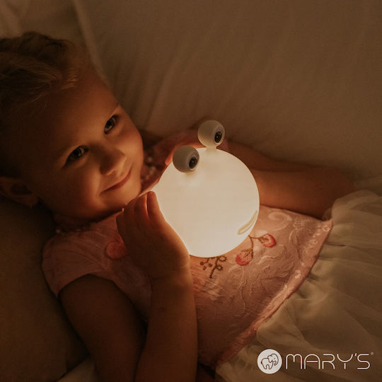 Mary's Led Παιδικό Φωτιστικό Πορτατίφ Λευκό 12.8x12.5x12.8εκ.