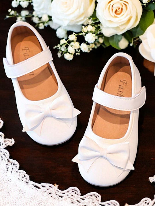 Kinder Pumps & Ballerinas mit Bügel- und Schleifenverschluss Weiße