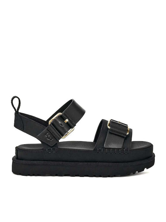 Flatform Sandals Black Strappy Flatforms Double Strap Woven