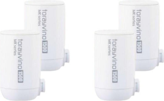 Toray Water Filter Cartridge for Faucet with Activated Carbon 0.1 μm 4 Pieces