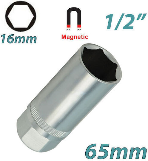 Cheie magnetică pentru bujii Whirlpower 12743-5-160 1/2" 16x65mm