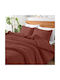 Lino Home Basico Μαξιλαροθήκη με Φάσα Rose 50x70εκ.