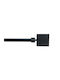 SpitiBazaar Extendable Metallic Curtain Pole Single Φ19mm 160-160cm Black
